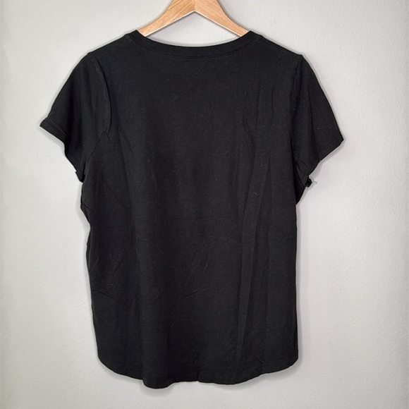 Madewell Short Sleeve Cotton Crewneck T-Shirt in Black Size XL EUC M2232 - Picture 3 of 5